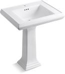 27 x 22 in. Rectangular Pedestal Sink and Base in White