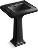 19-7/8 in. Rectangular Pedestal Sink with Base in Black Black™