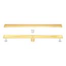 28 in. Linear Shower Drain with Drain Flange in Brushed Gold 