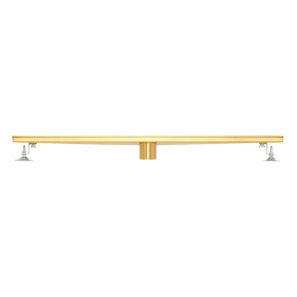 32 in. Linear Shower Drain with Drain Flange in Brushed Gold 