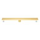 32 in. Linear Shower Drain with Drain Flange in Brushed Gold 
