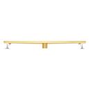 40 in. Linear Tile-In Shower Drain with Drain Flange in Brushed Gold 