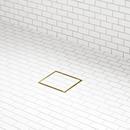 4 in. Square Tile-In Shower Drain with Drain Flange in Brushed Gold