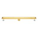 32 in. Linear Tile-In Shower Drain with Drain Flange in Brushed Gold 