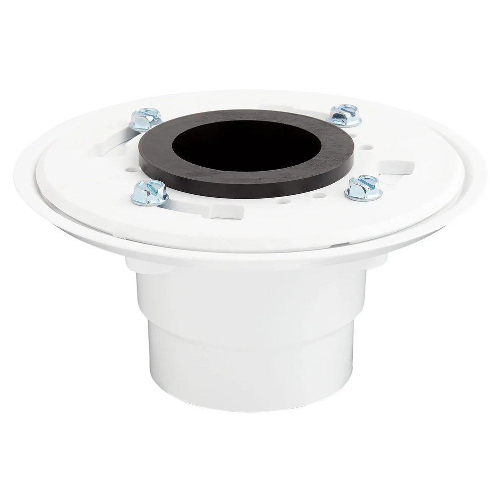 6 in. Square Tile-In Shower Drain with Drain Flange in Brushed Gold 