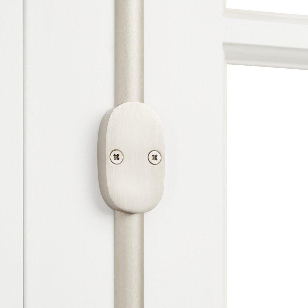 BRASS DOOR CREMONE BOLT BRUSHED NICKEL 