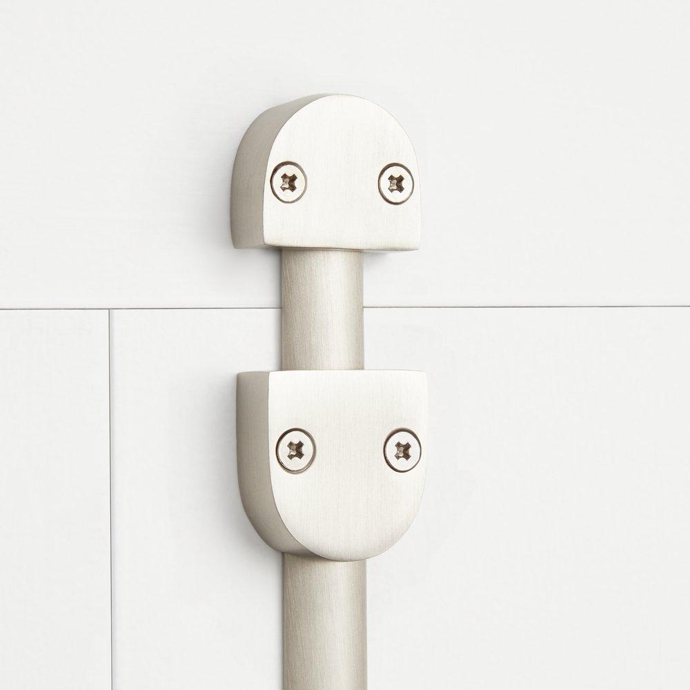 BRASS DOOR CREMONE BOLT BRUSHED NICKEL 