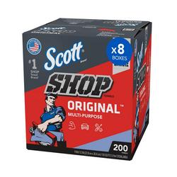 12 x 9 in. Shop Towel in Blue (Box of 200 Sheets, Case of 8 Boxes, Case of 1600 Towels)