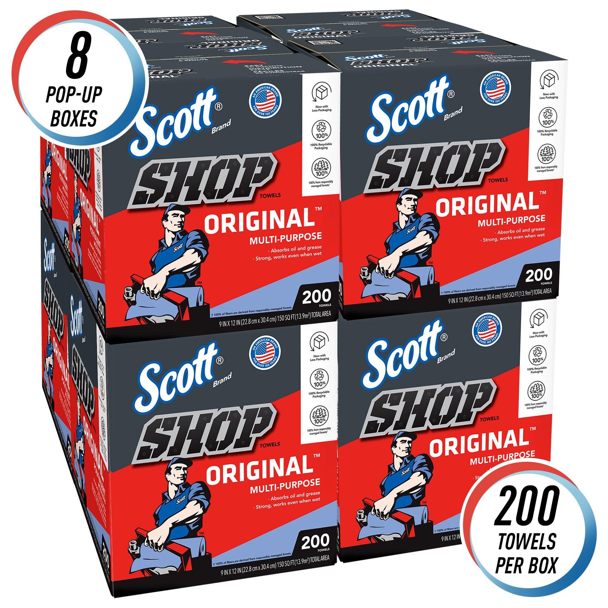 Kimberly-Clark Professional&trade; Blue 12 x 9 in. Shop Towel (Box of 200 Sheets, Case of 8 Boxes, Case of 1600 Towels) 