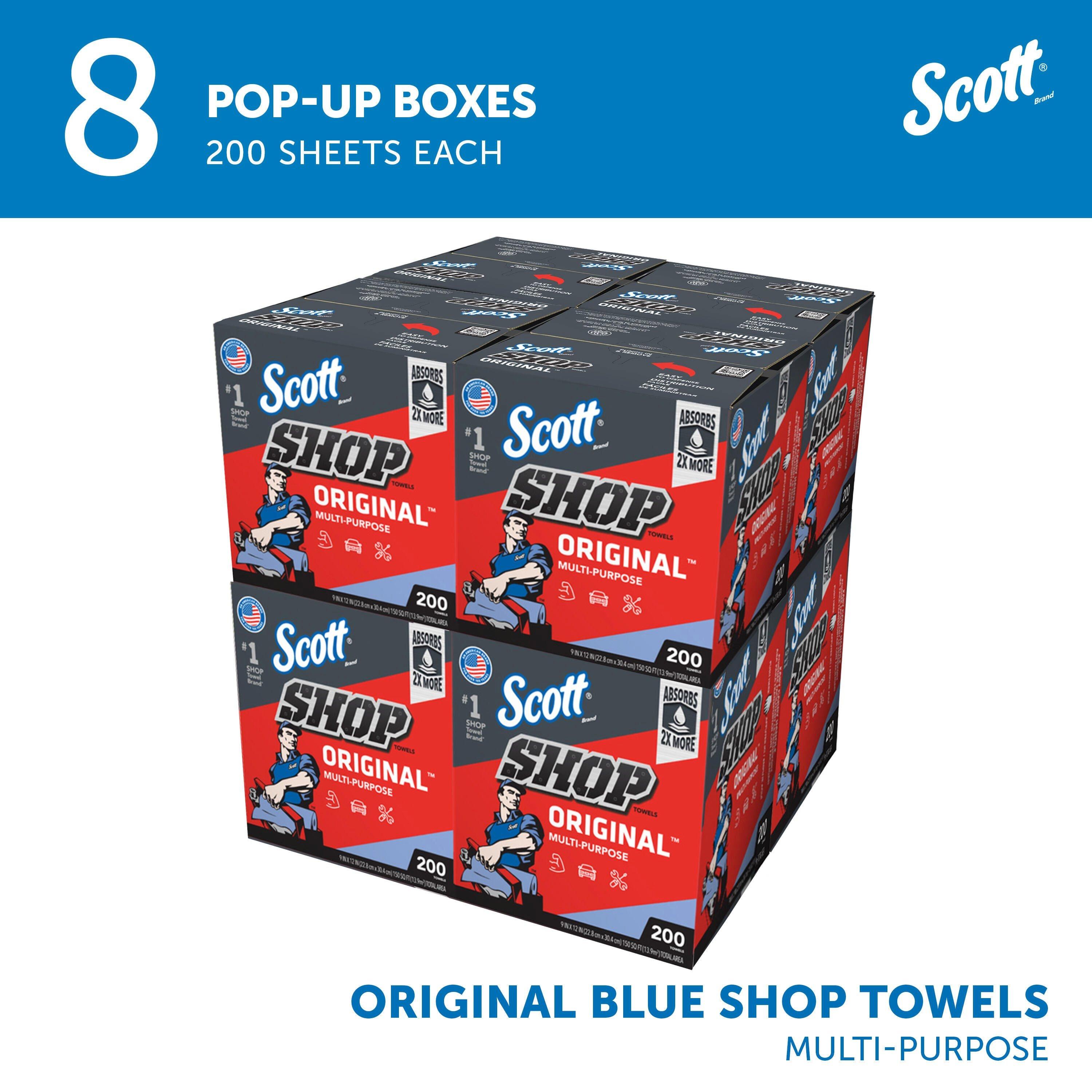 Kimberly-Clark Professional&trade; Blue 12 x 9 in. Shop Towel (Box of 200 Sheets, Case of 8 Boxes, Case of 1600 Towels) 