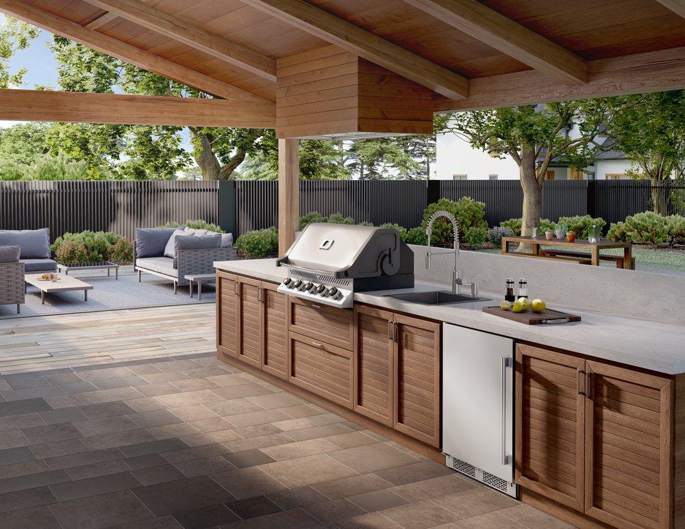 Spruce 36 in. LED Outdoor Insert in Stainless Steel 