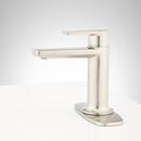 Single Handle Monoblock Bathroom Sink Faucet in Brushed Nickel 