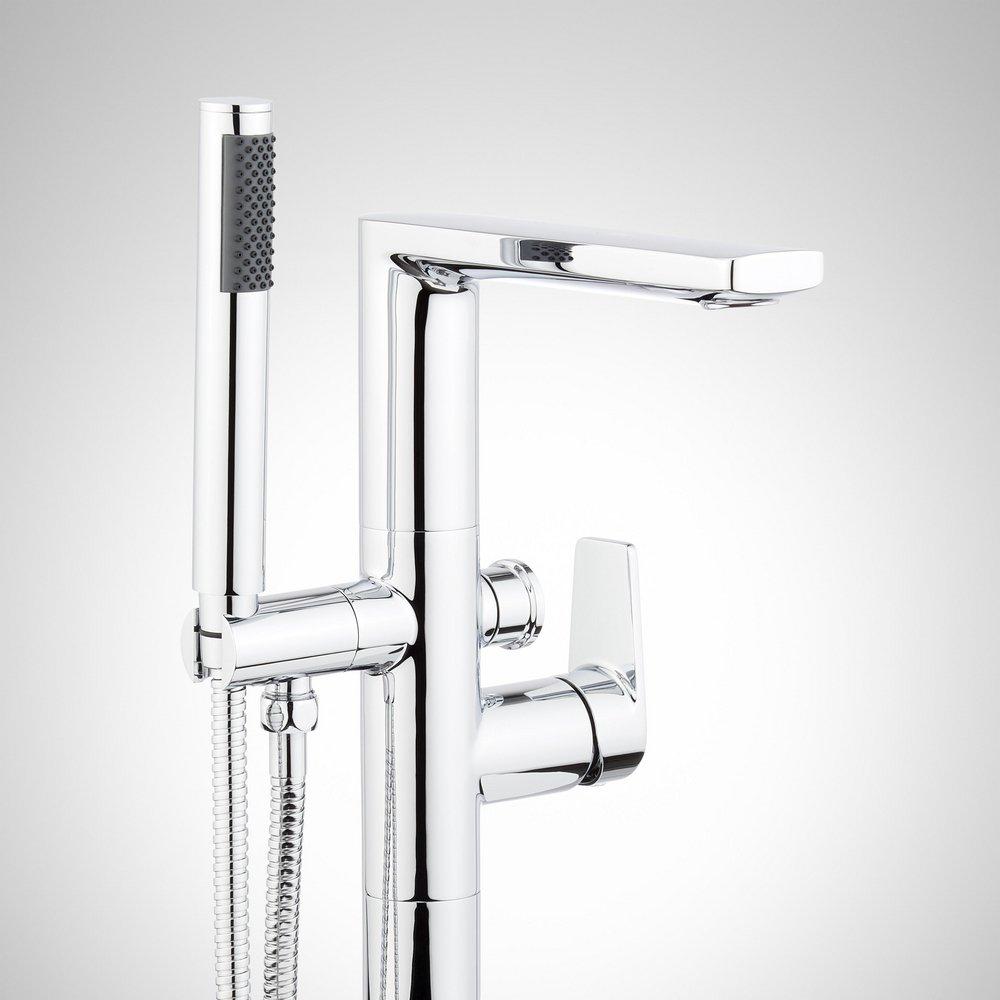 Single Handle Floor Mount Filler Set in Chrome - Valve Included 