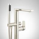 Single Handle Floor Mount Filler Set in Brushed Nickel - Valve Included 