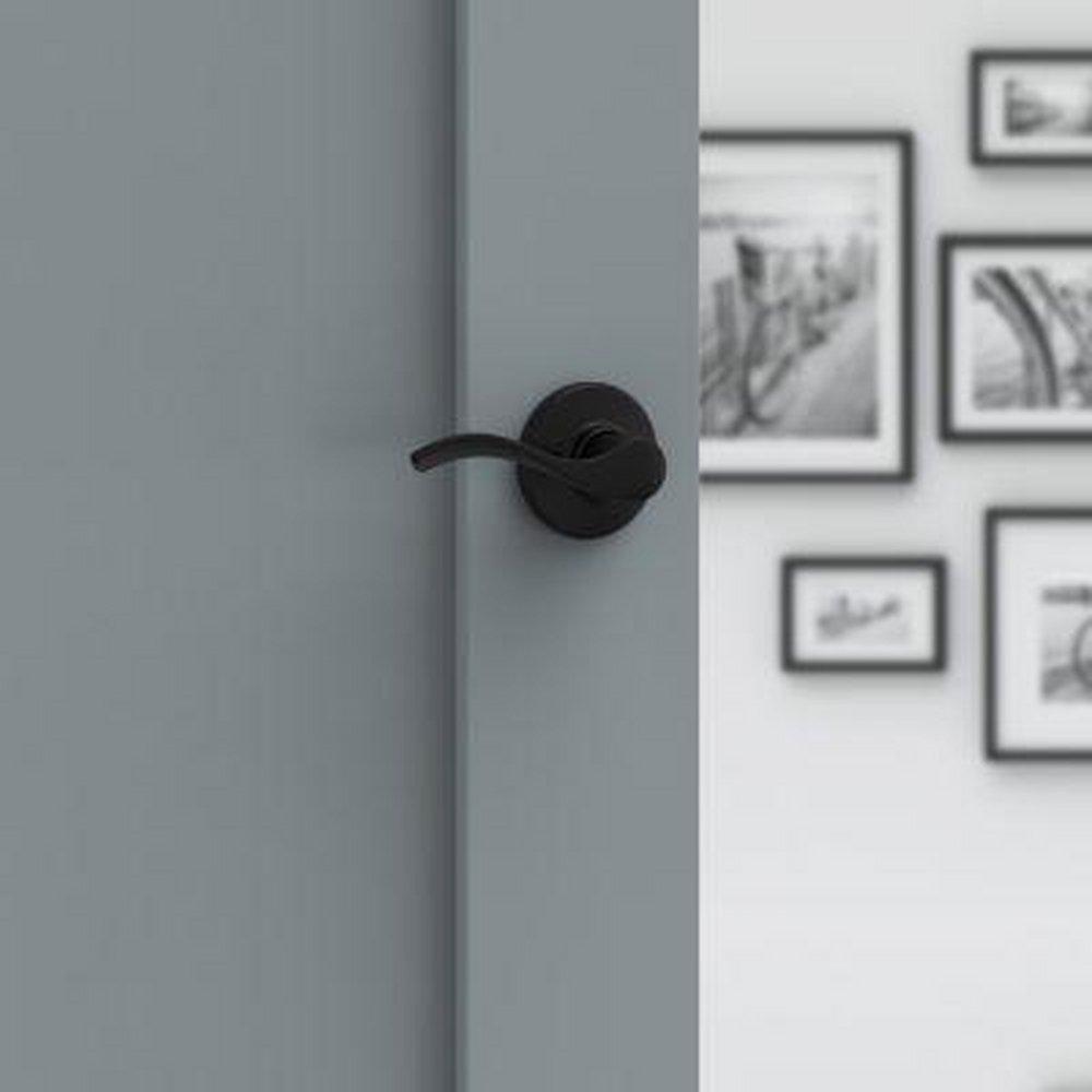 Kwikset Matte Black Passage Lever 
