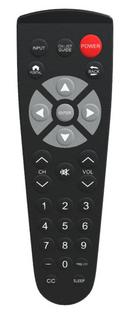 CLEAN REMOTE CR4 FULL FUNCTION REMOTE FOR ALL LG SAMSUNG AND RCA RCA COMMERCIAL TVS BLACK MEMBRANE 