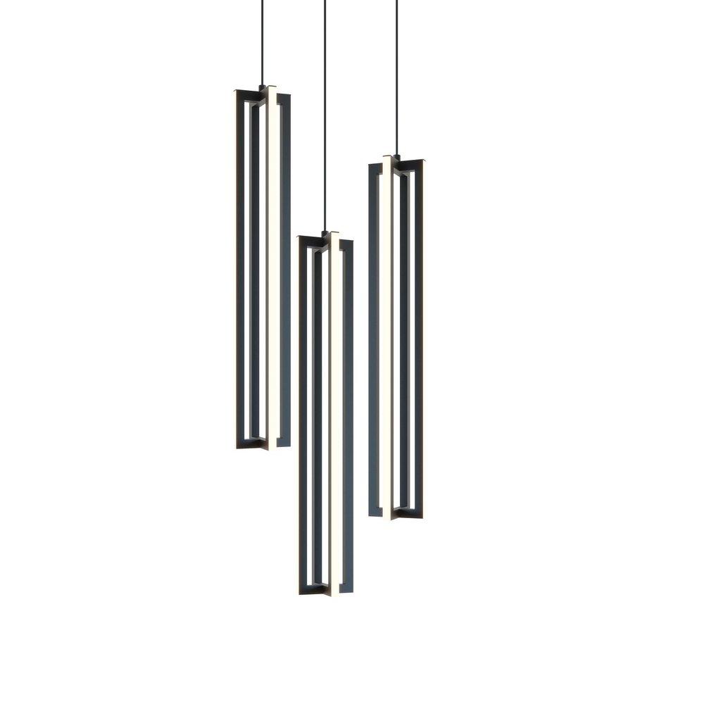 AFX Black 75W 3-Light Integrated LED Pendant Light 