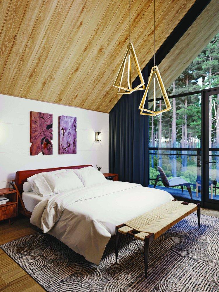 AFX Gold 36W 3-Light Integrated LED Pendant Light 