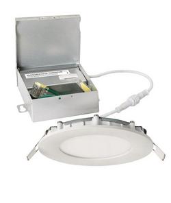 1 in. 10W 1-Light LED Modern Flush Mount Ceiling Fixture in White
