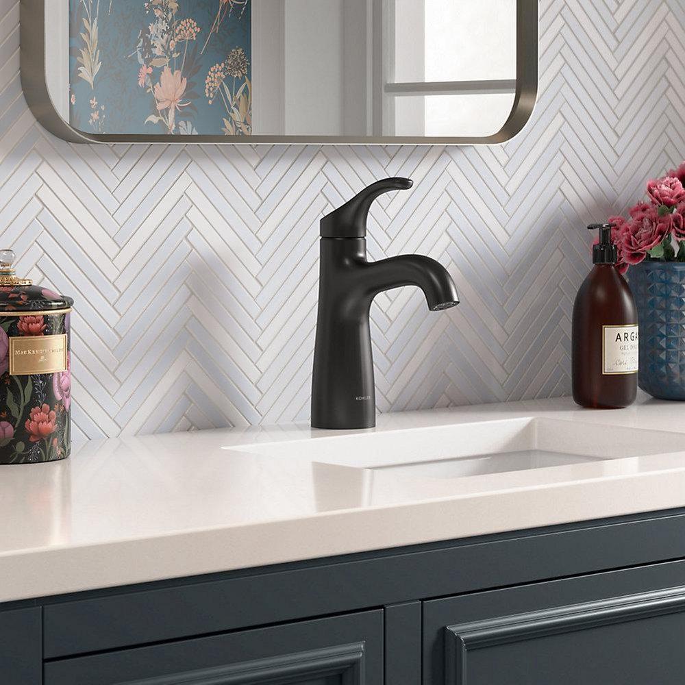 KOHLER Polished Chrome Single Handle Monoblock Bathroom Sink Faucet 