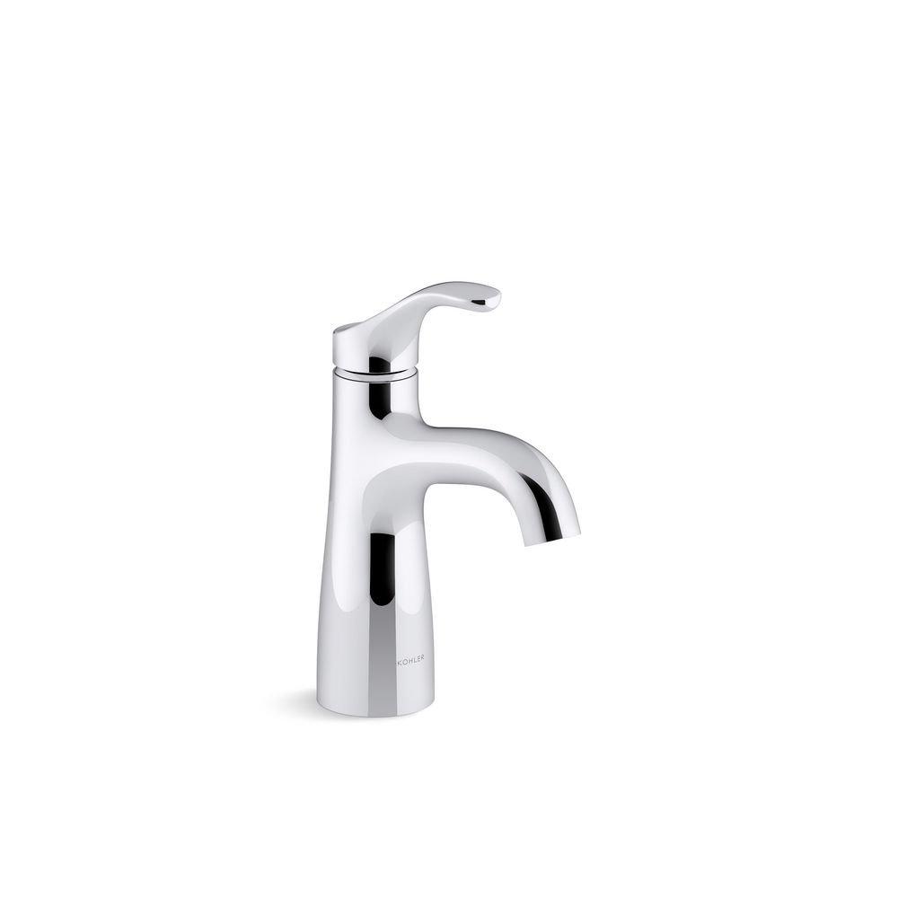 KOHLER Polished Chrome Single Handle Monoblock Bathroom Sink Faucet 