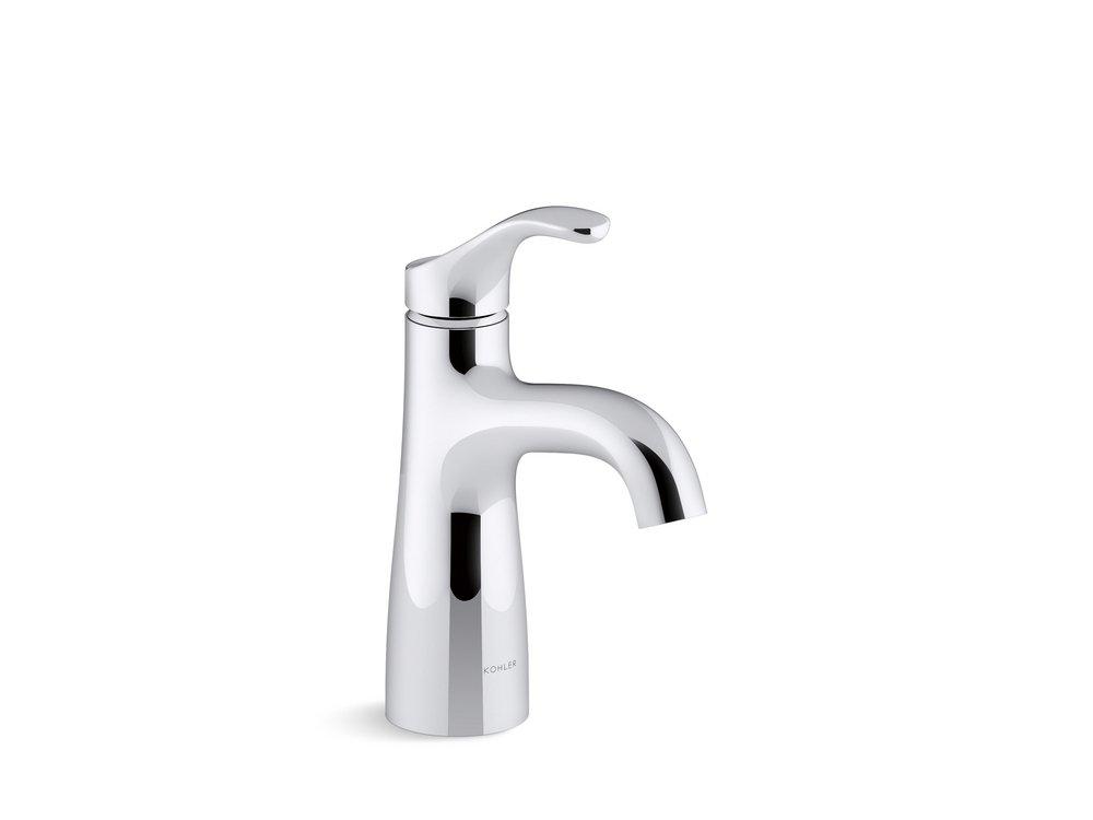 KOHLER Polished Chrome Single Handle Monoblock Bathroom Sink Faucet 