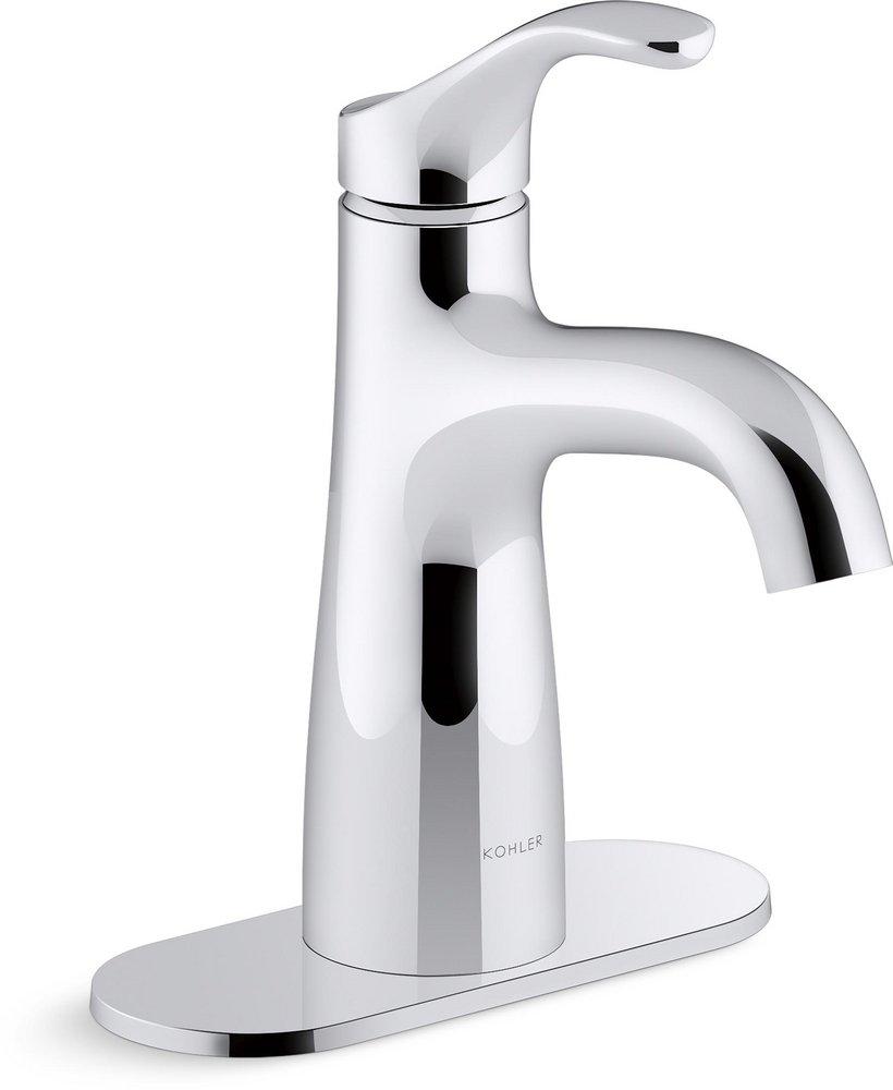 KOHLER Polished Chrome Single Handle Monoblock Bathroom Sink Faucet 