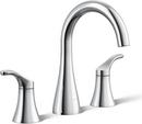 KOHLER Polished Chrome Two Handle Monoblock Bathroom Sink Faucet 