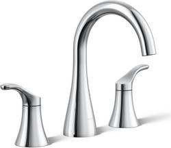 Two Handle Widespread Bathroom Sink Faucet in Polished Chrome