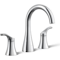 Two Handle Widespread Bathroom Sink Faucet in Polished Chrome