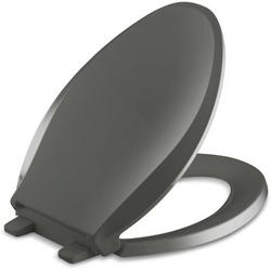 Elongated Closed-Front Toilet Seat with Soft Close and Quick Release in Thunder&trade; Grey