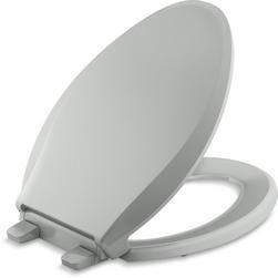 Elongated Closed-Front Toilet Seat with Soft Close and Quick Release in Ice&trade; Grey