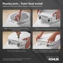 KOHLER White Elongated Closed-Front Toilet Seat with Soft Close and Quick Release 