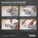 KOHLER White Elongated Closed-Front Toilet Seat with Soft Close and Quick Release 