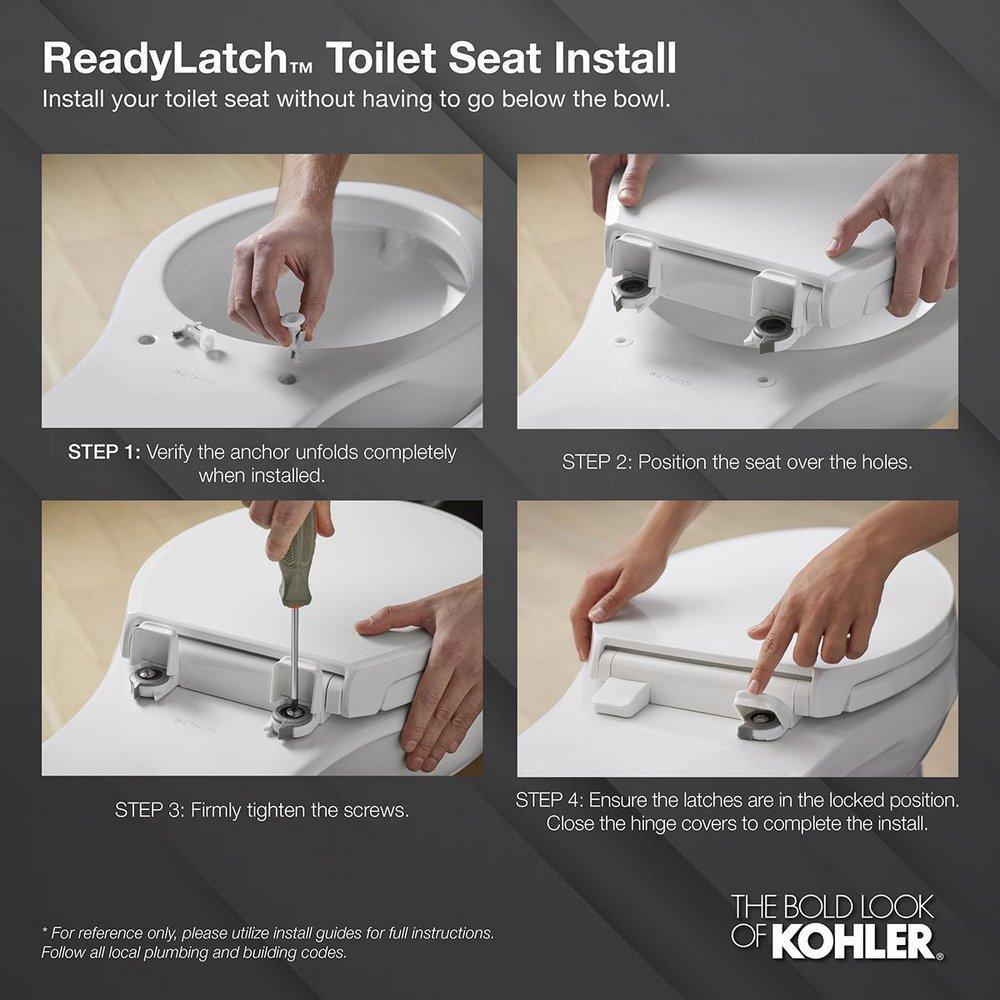 Round Closed Front Toilet Seat with Cover in White 