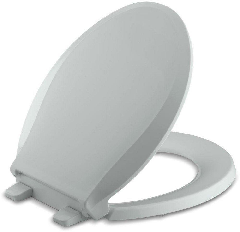 KOHLER Ice Grey Round Closed Front Toilet Seat 