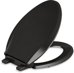 Elongated Closed-Front Toilet Seat with Soft Close and Quick Release in Black Black&trade;