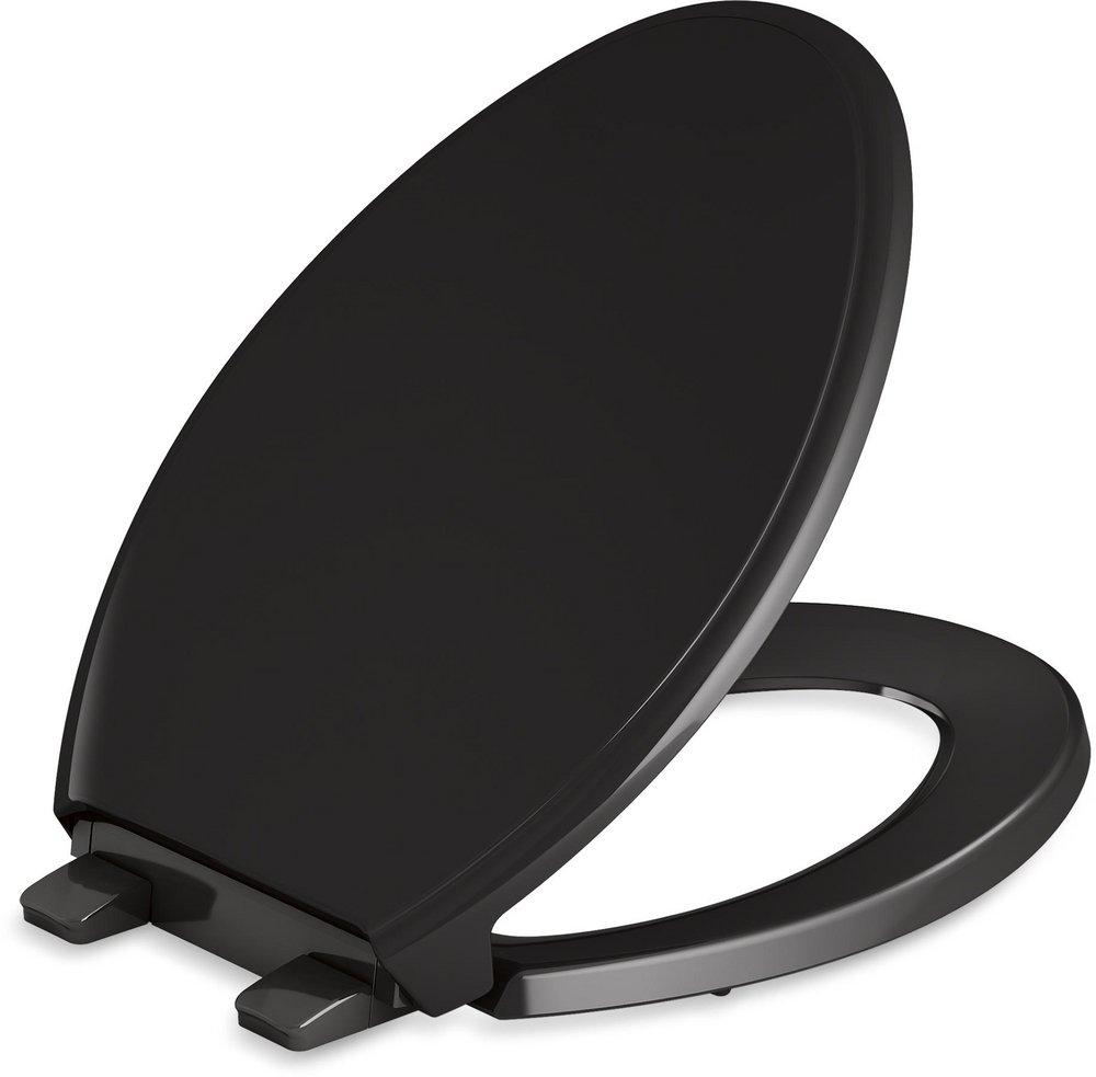 KOHLER Black Black&trade; Elongated Closed Front Toilet Seat 