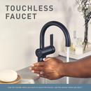 Single Handle Monoblock Bathroom Sink Faucet in Matte Black 
