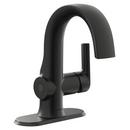 Single Handle Monoblock Bathroom Sink Faucet in Matte Black 