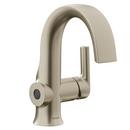 Single Handle Monoblock Bathroom Sink Faucet in Brushed Nickel