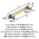 OVERTON 5-1/16 IN 128 MM CENTER-TO-CENTER BRUSHED GOLD/BLACK CHROME CABINET PULL 
