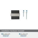 1-3/8 SQ KNOB BRUSHED MATTE BLACK/SATIN NICKEL *OVERTON 