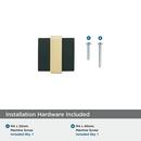 OVERTON 1-3/8 IN 35 MM LENGTH BRUSHED MATTE BLACK/BRUSHED GOLD CABINET KNOB 