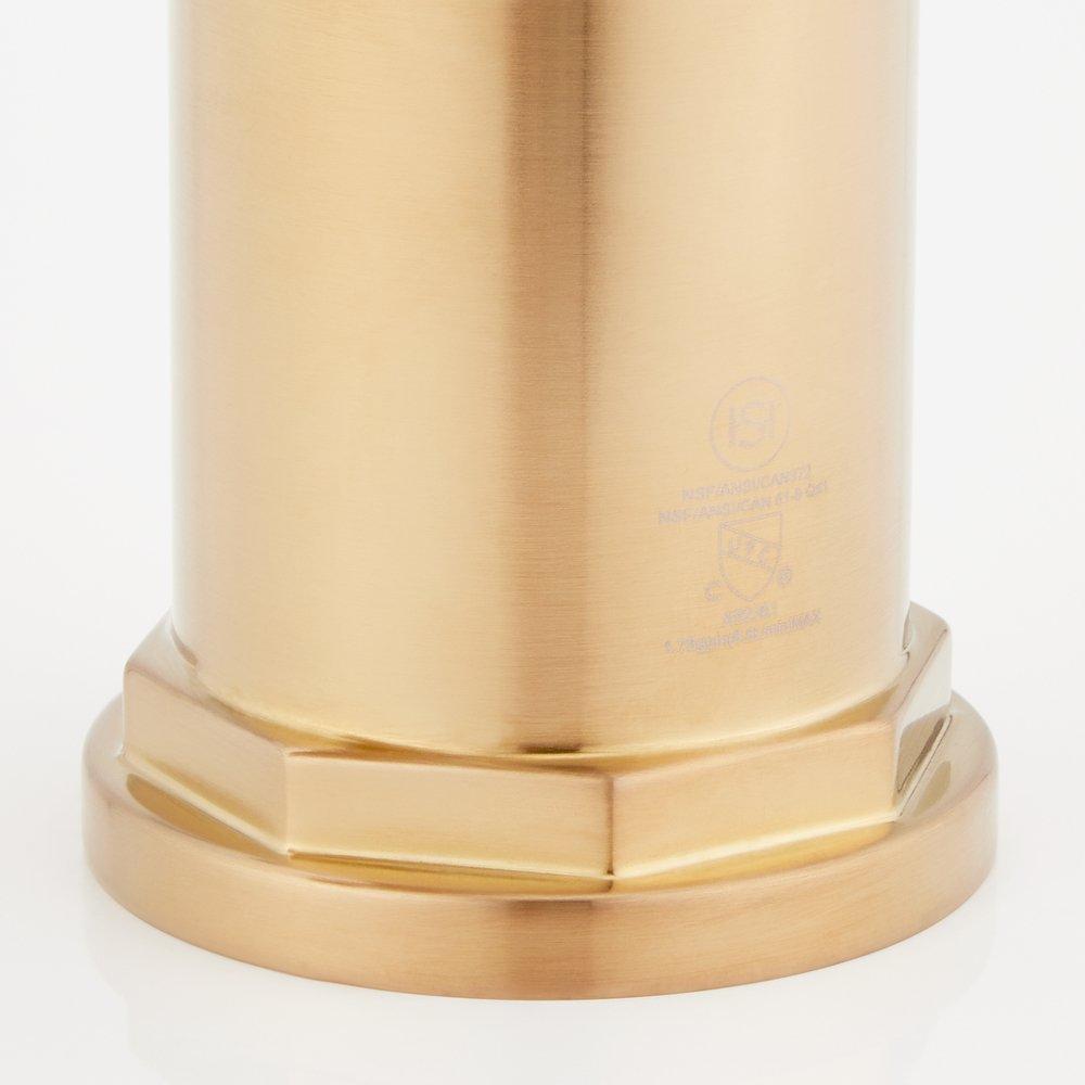 Signature Hardware Brushed Gold Single Handle Pull-Down Bar Faucet 