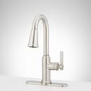 Signature Hardware Matte Black Single Handle Pull-Down Bar Faucet 