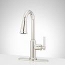 Signature Hardware Matte Black Single Handle Pull-Down Bar Faucet 