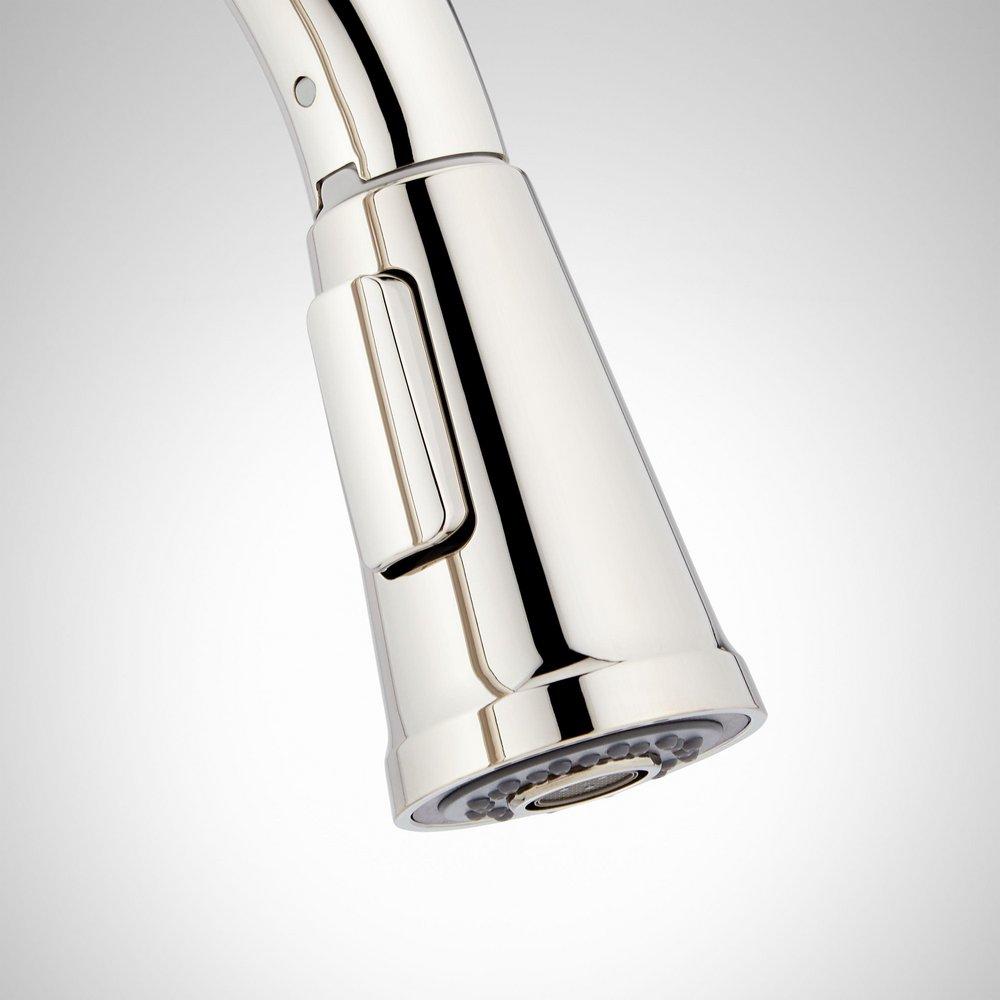 Signature Hardware Matte Black Single Handle Pull-Down Bar Faucet 