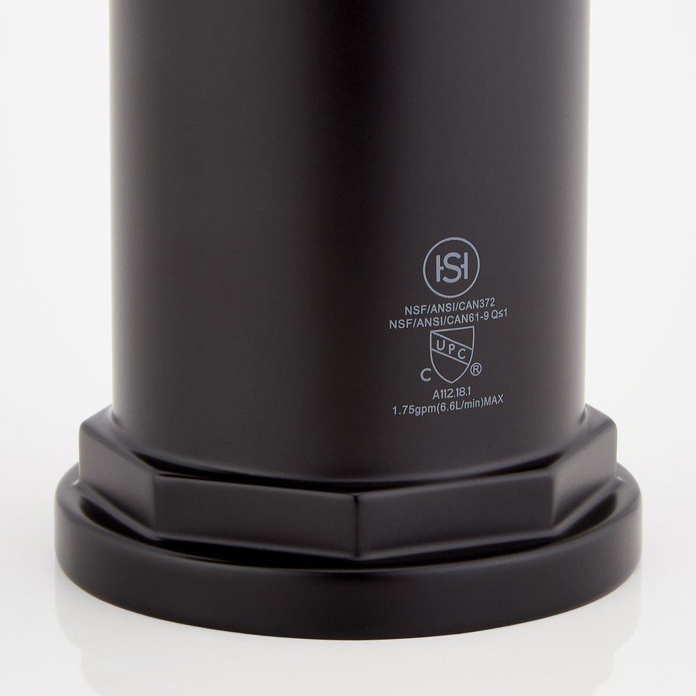 Signature Hardware Matte Black Single Handle Pull-Down Bar Faucet 