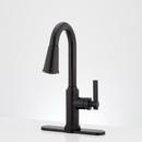 Signature Hardware Matte Black Single Handle Pull-Down Bar Faucet 